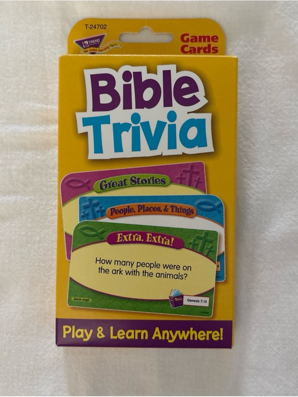 Bible Trivia Game Cards